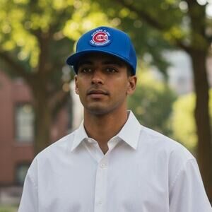 Vintage 80s Chicago Cubs Baseball Blue 1984 Champions Champs Baseball Cap Hat